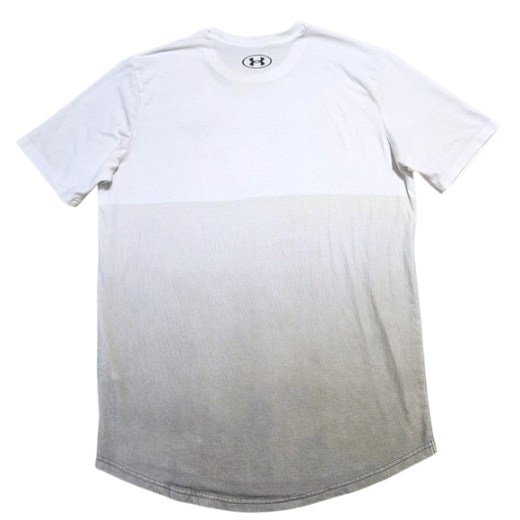 Under Armour Project Rock Gradient Tee Mens Medium White Gray Loose Fit Casual - Picture 3 of 11